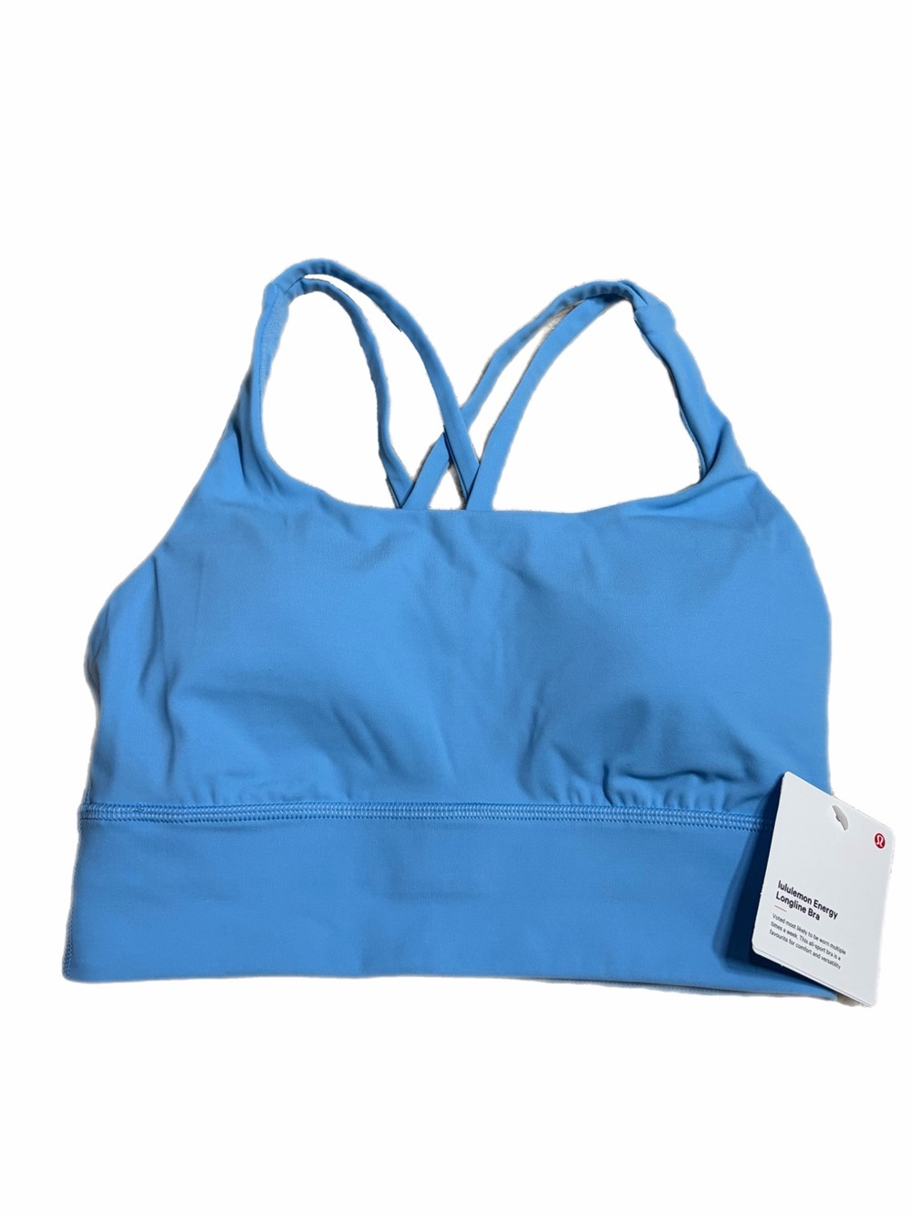 NWT Lululemon Energy Longline Bra Medium Support, B-D (Proud Cloud) Size 4